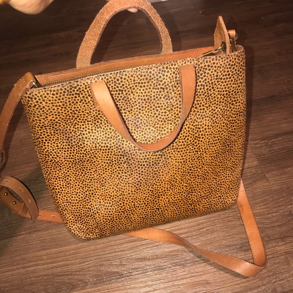 Madewell Handbags - MADEWELL 🔴 Leopard print/calf hair sling bag